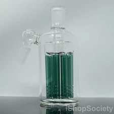 4.5” 14MM Clear 8 Arm Tree Ash Catcher 45° Hookah Glass Pipe Bubbler - P572A