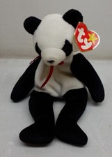 Ty Beanie Babies Fortune The Panda Bear Date Of Birth December 6, 1997 Tag Error