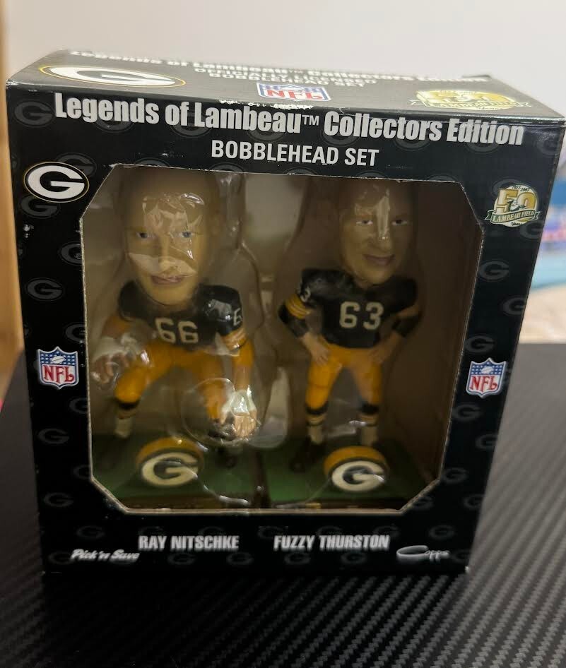 Ray Nitschke Fuzzy Thurston Legends Of Lambeau Collectors Edition Bobblehead Set