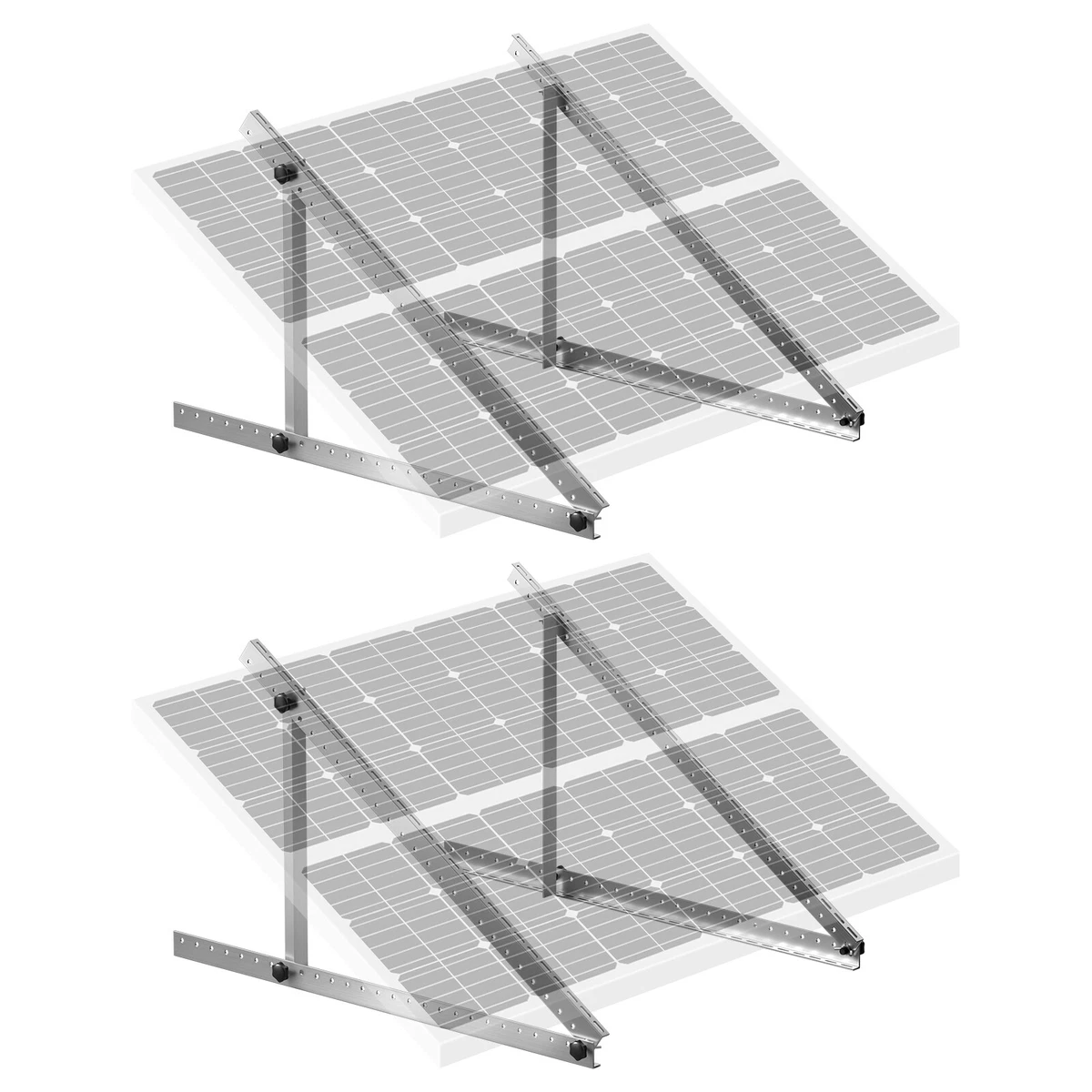 Alliage Aluminium Anodisé Taille 45mm Supports De Montage Pour Panneaux Solaires, 8 Pinces D'extrémité En Support Aluminium Z Alliage Aluminium Anodisé Taille 45mm Supports De Montage Pour Panneaux Solaires, 8 Pinces D'extrémité En Support Aluminium Z