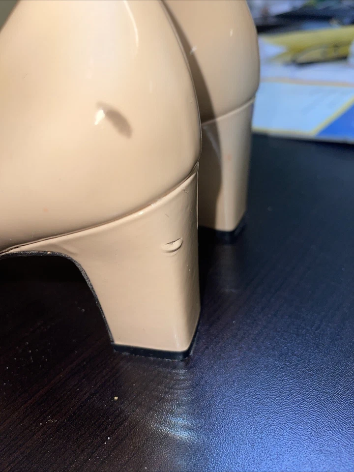 Zapatos de salón Tory Burch Designer charol tostado tacón alto talla 71/2 Foto 4 de 4