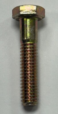 7/16-14 x 3-1/4'' USS GRADE 8 HEX HEAD CAP SCREW, YELLOW ZINC PLATED (25/PK)