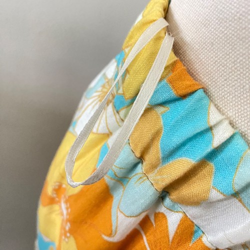 AERE Womens Maxi Skirt Size 8 Floral Orange Blue Linen Tiered Boho Ric Rac Trim - Picture 9 of 15