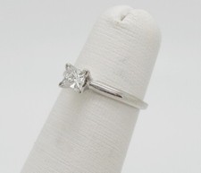 1/3CT Natural Diamond Solitaire Engagement Wedding Bridal Ring 14K White Gold