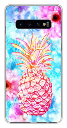 Bedruckte Silikonhülle kompatibel mit Samsung Galaxy S10 Plus Ananas - Bild 1 von 3