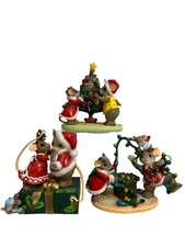 Christmas Cheer Collection By Hamilton Collection Charming Tails Santa Figures