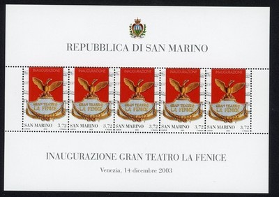 San Marino - 2003 - Phoenix Theatre Sheet (Saxon 73) - New - Full Rubber