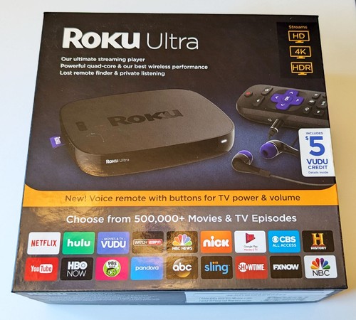 Roku Ultra 4660 (6th Gen) 4K HD Media Streamer w/ original box & accessories