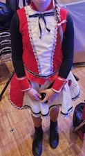 MARIECHENUNIFORM MARIECHENKOSTÜM GR 152/158 ROTER SAMT STRASS