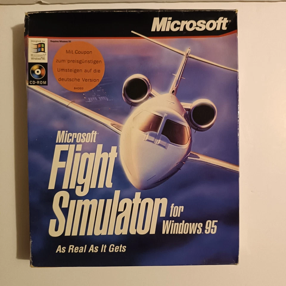 MS Flight Simulator Win 95 PC Big Box | KOMPLETT CIB | Vintage Sammlerstück 1996 - Bild 2 von 4
