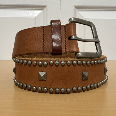 American‎ Eagle Outfitters Tan Leather Studded Belt Sz. M AE Suede Studded Belt | American Eagle main image 4