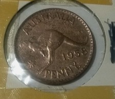 1956 Australian Penny VF. Great Coin!