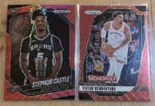2024 Prizm Red Wave Victor Wembanyama 73 / 96 Stephon Castle Black Rookie RC🔥🦄