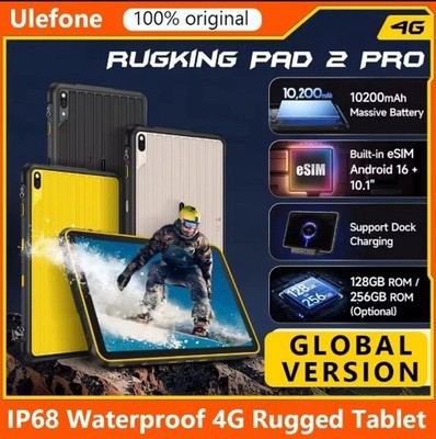 Ulefone Rugking Pad 2 Pro Rugged Tablet 10,1'' 16+128GB Android 16 4G NFC IP68