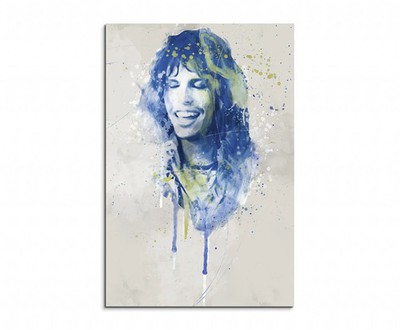 60x90cm Steven Tyler II Aqua Wandbild Aquarell Art