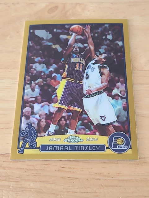 2003-04 Topps Chrome Gold Refractor #68 Jamaal Tinsley /99 Pacers $$$$