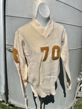 Vintage 1970 Georgia Tech College Track Sweater, Whiting, Los Angeles, Size 38