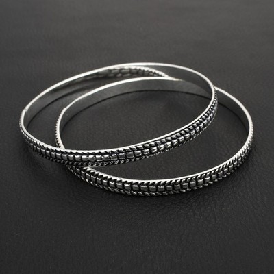 Vintage Ethnic Handmade Engraved Bangle Jewelry Size-7.5 DB-009