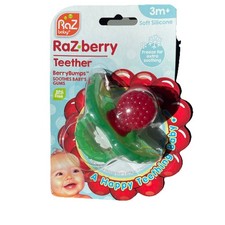 RaZbaby RaZberry Silicone Teether Pacifier   Teething Relief for Infants 3 Month