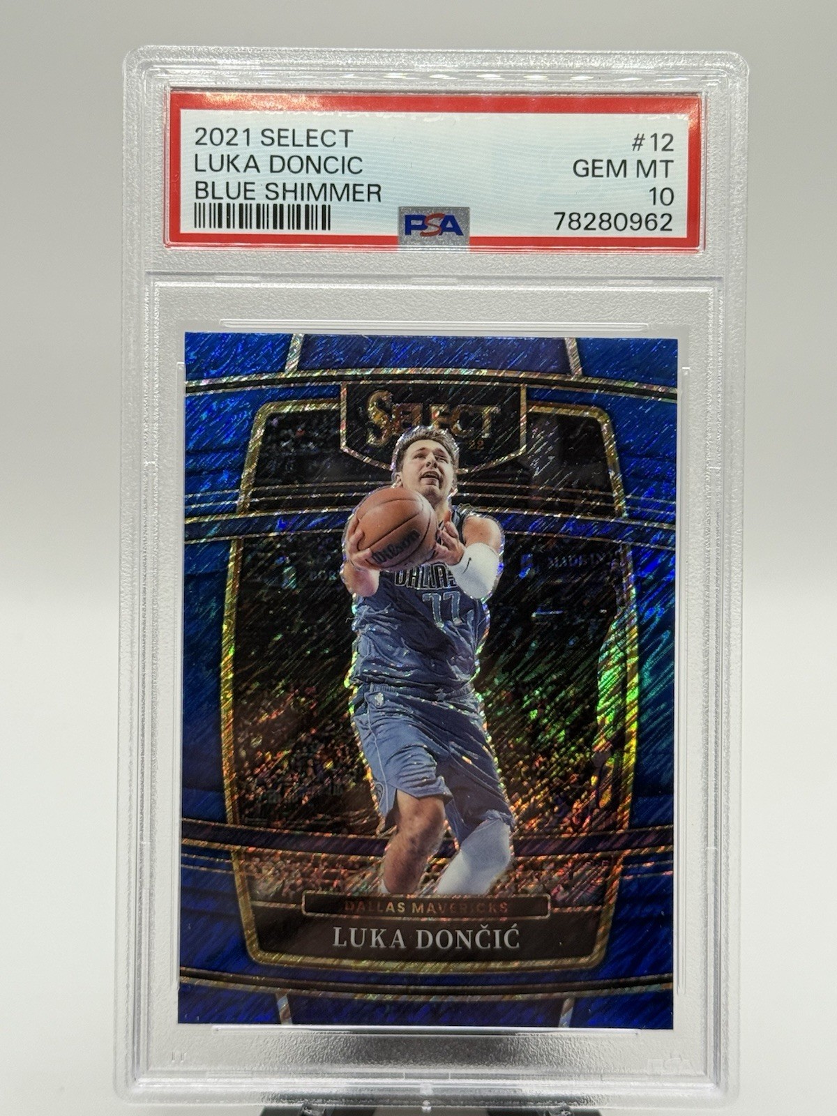 2021 PANINI SELECT BLUE SHIMMER #12 LUKA DONCIC PSA 10 Gem Mint