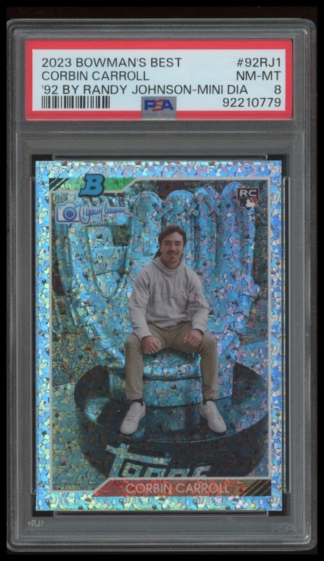 2023 Bowman's Best Corbin Carroll 1992 Bowman Mini-Diamond Refractors PSA 8