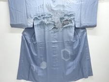 7705722: JAPANESE KIMONO / ANTIQUE MENS JUBAN / SILK / SHIBORI / HAWK