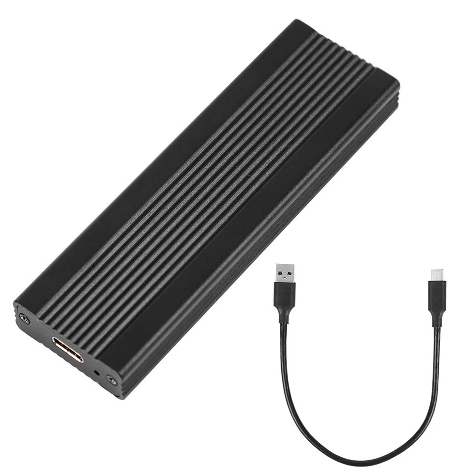 NVMe M.2 USB 3.2 SSD Gehäuse-Adapter 10 Gbps Nvme/NGFF für M-Key/M+B Key Schwarz