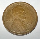 1911-S San Francisco Mint Copper Lincoln Wheat Cent Coin VG-F Condition!