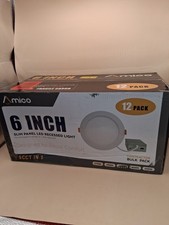 Amico 6-inch Slim Panel LED Recessed Light 12 Pack
