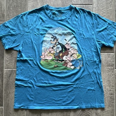 Kill Your Culture Disney Three Little Pigs Big Bad Wolf Blue T-Shirt XXL