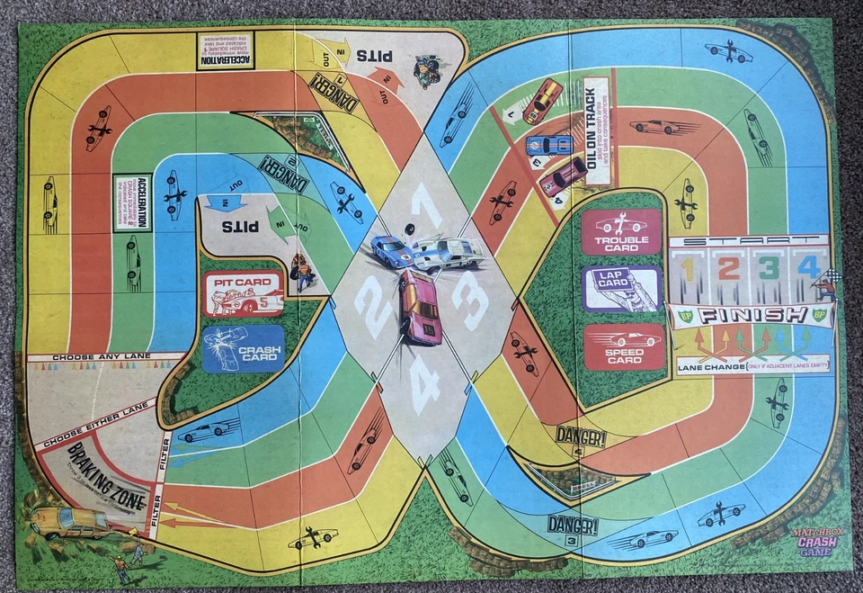 Vintage MATCHBOX Superfast CRASH GAME inc. 4 Cars. Boxed. - Image 3 of 4