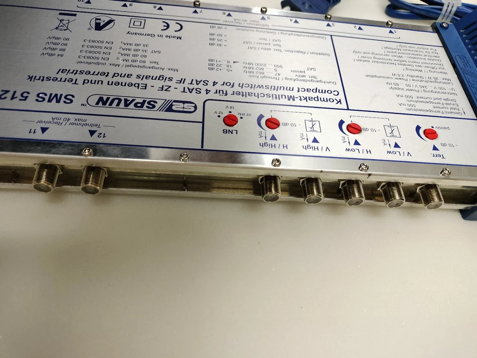 SPAUN SMS 51202 NF Multiswitch per LNB quadro DVB-S2 e antenna terrestre DVB-T - Immagine 3 di 4