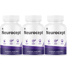Neurocept Brain Supplement Advanced Formula Support Pills Official - 3 Bottles