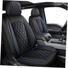 Seat Covers,Waterproof Car Seat Cover Blue Vehicle 2PCS Front Black Blue