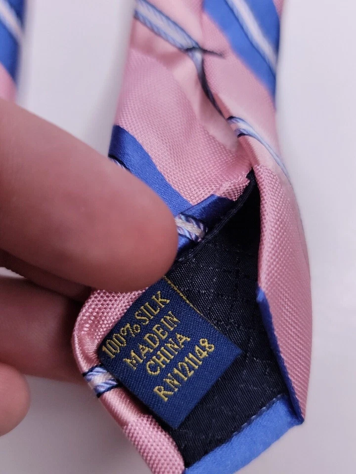 Corbata formal Club Room para hombre 59"Lx3,5"W rosa Foto 4 de 4