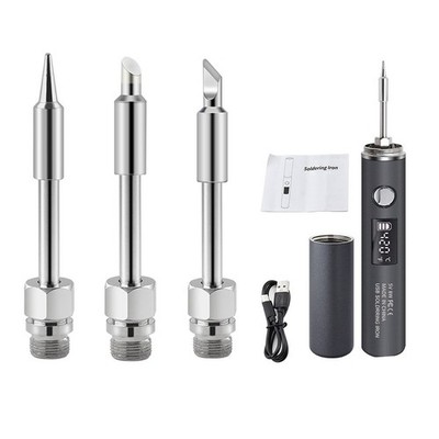 Portable Cordless Soldering Iron Kit: Adjustable Temp & Quick Heat-Up for