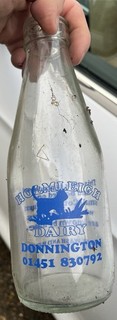 Superb Holmleigh Dairy Donnington All Cows Known By Name Milk Bottle