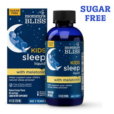 Mommy's Bliss Kids Sleep Liquid + Melotinin Sugar Free Natural Grape 4oz Ex 7/26