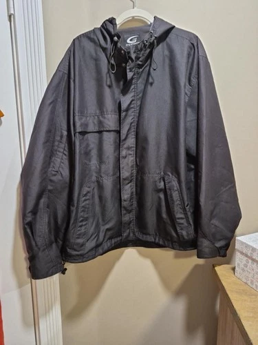 G-III Sports by Carl Banks Windbreaker Jacket Mens XL Black Blank No Logo Hooded - product listing photo