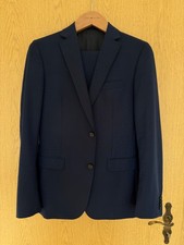 ZEGNA Herren-Anzug Suit, Italy 48R, Wolle / Mohair, Sakko+Hose, navy / blau