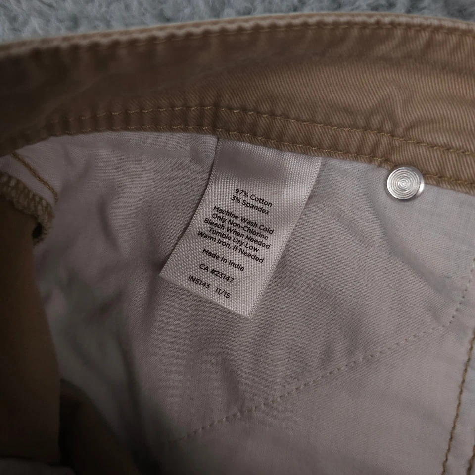 Pantalones Talbots Mujer 8 Caqui Beige Chino Curvilíneos Tobillo Cremallera Algodón Elastizado Pantalones Foto 4 de 4