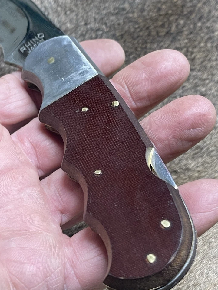 Винтажный редкий японский нож с пистолетной рукояткой 1970-х Rhino-Magnum Imai Seki - Изображение 3 из 4