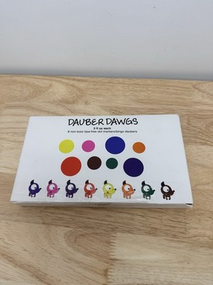 8 Dot Washable Markers / Bingo  Dauber Dawgs Non Toxic #62