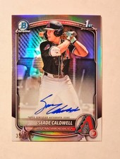 Slade Caldwell 2025 1st Bowman Chrome AUTO REFRACTOR 356/499 #CPA-SC Raw RC U6