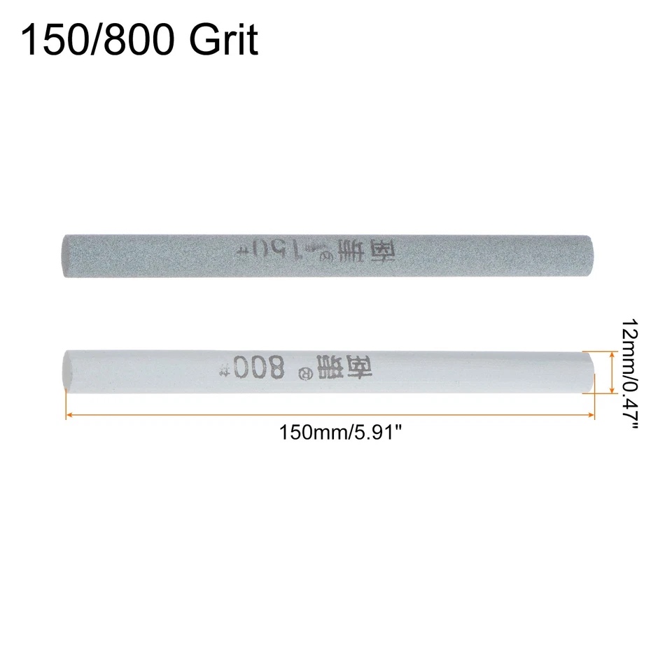 4pcs Knife Sharpening Stone Set Cylinder 150/800 Grit New - Image 2 of 4