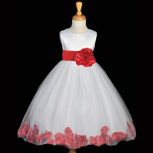 IVORY FLOWER GIRL DRESS PETALS PURPLE FUCHSIA BLACK BLUE PINK RED SKY LILAC NEW - Picture 8 of 13