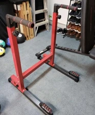 Fitness Equipment for Home Gym Multi-Function Dip Stand Calisthenics Workout RED