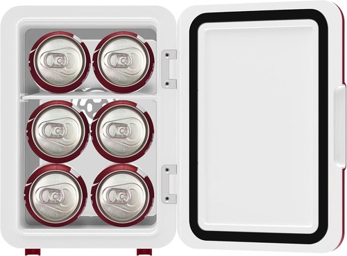 Personal 4L Maroon Mini Fridge - Eco-Friendly, Perfect for Beverages & Food - Picture 7 of 9