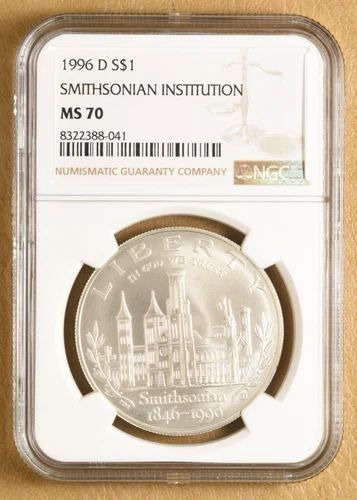 1996 S Community Service Commemorative Silver Dollar NGC MS70