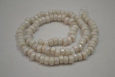 100 PCS WHITE PONY CROW GLASS BEADING BEADS BD-814T